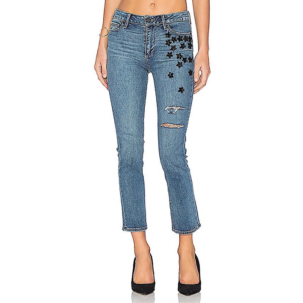 PAIGE Jacqueline Straight Crop Jeans in Jupiter
